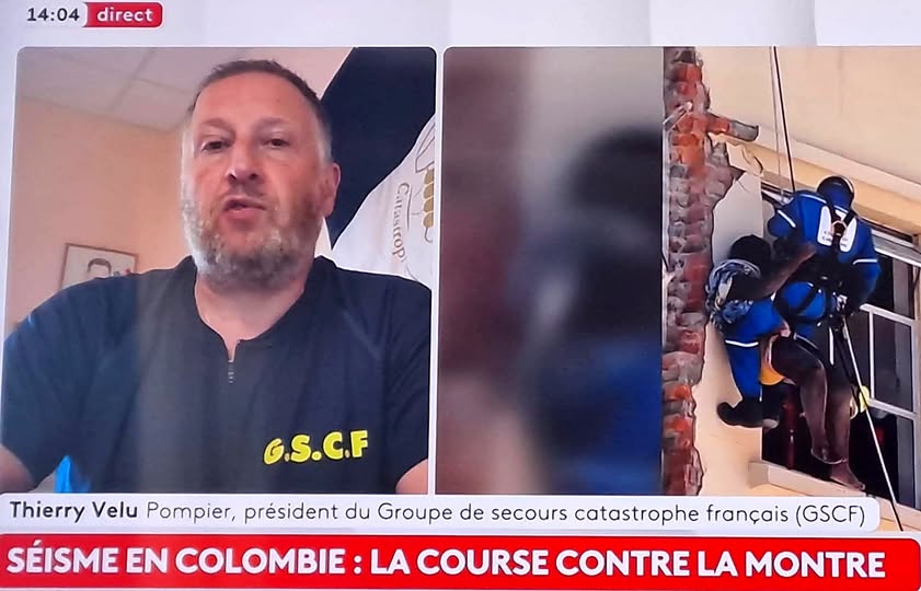 Thierry Velu en interview télévisée